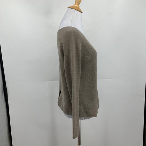 Zadig & Voltaire Sweater Women S/M Zinc Cashmere Knit Long Sleeve Back Tie *READ - Picture 4 of 11